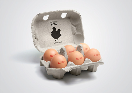 Яркая креативная упаковка для яиц