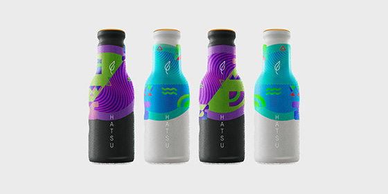 Яркий дизайн упаковки - Обновлённая бутылка чая HATSU
