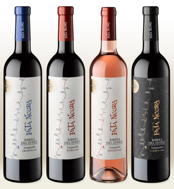 Дизайн этикетки – испанское вино Pata Negra