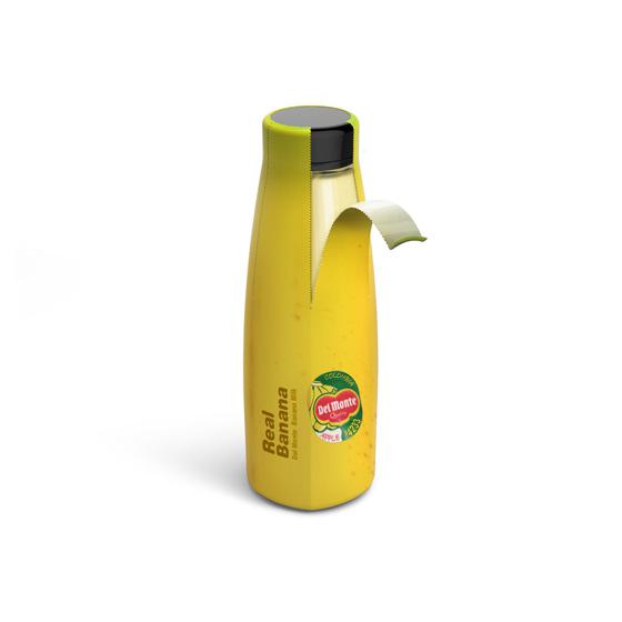Форма банана для бутылки напитков