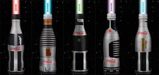 Кока-Кола со световыми мечами