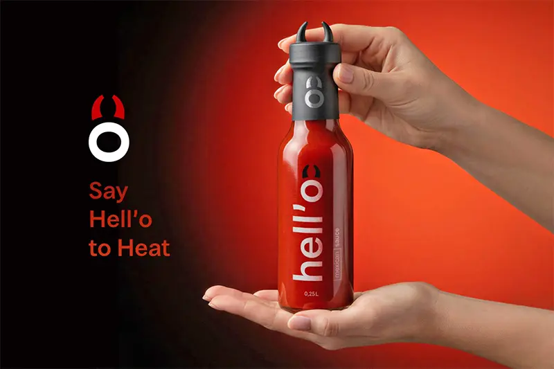 Дизайн бутылки соуса с полиламинатным колпачком