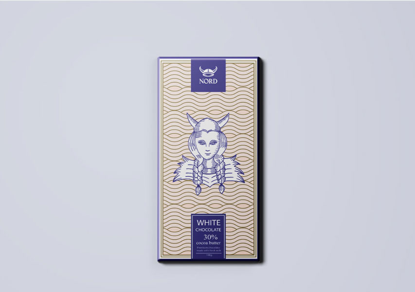 Фото дизайна упаковки шоколада Nord 